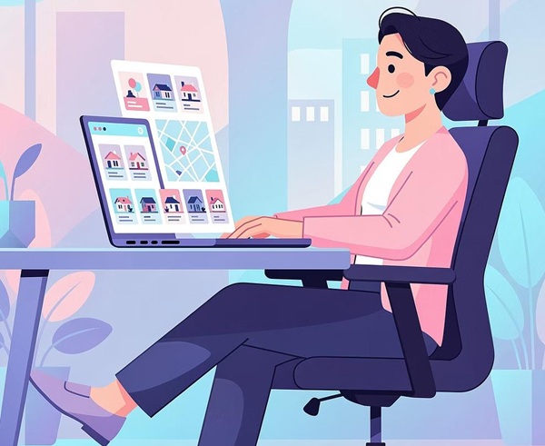 Utilisateur souriant