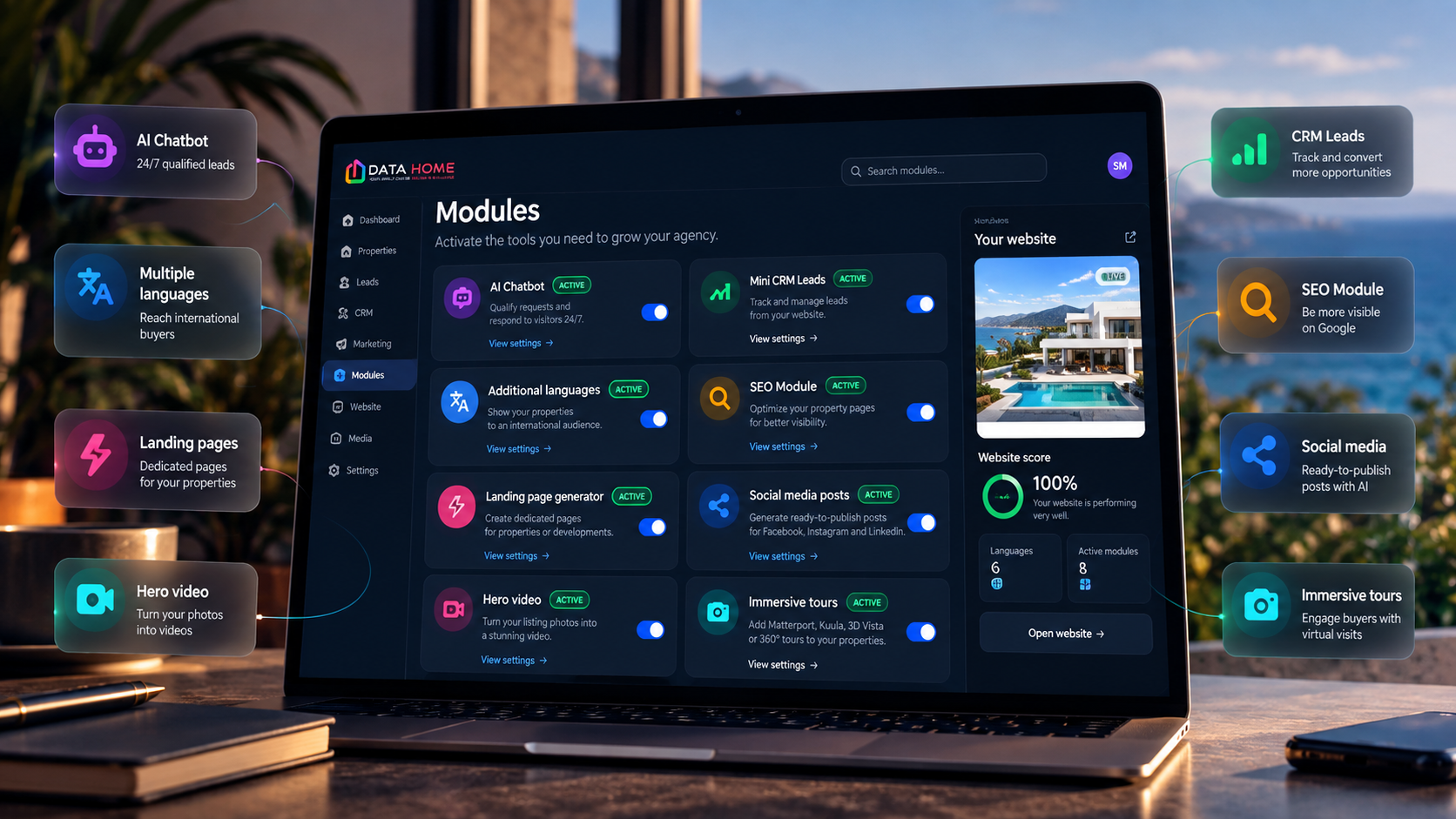 Catalogus van optionele DATAhome-modules