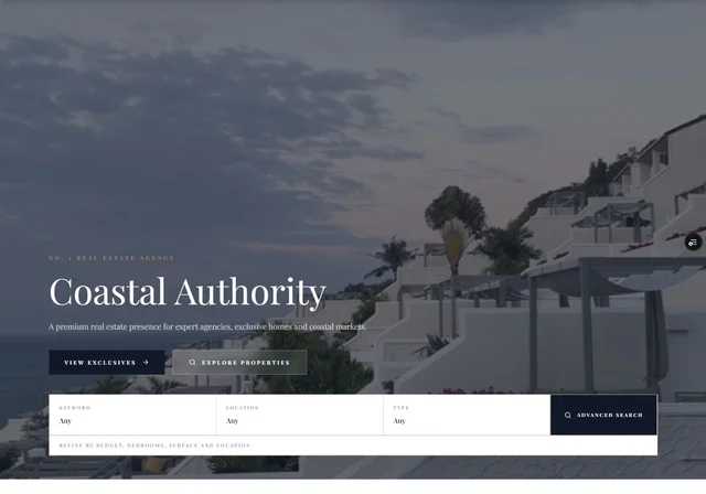 Aperçu du site — Coastal Authority