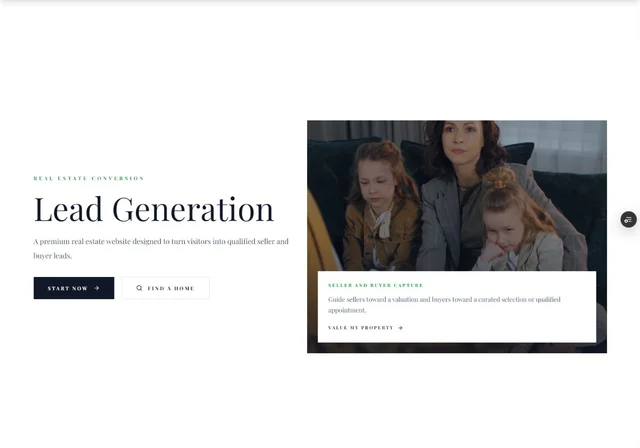 Aperçu du site — Lead Generation