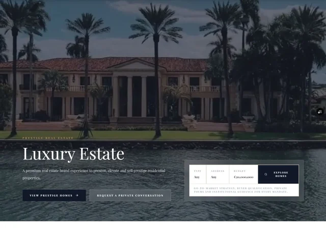 Aperçu du site — Luxury Estate
