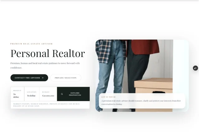 Aperçu du site — Personal Realtor