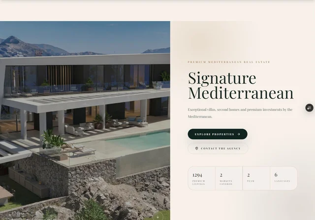 Aperçu du site — Signature Mediterranean