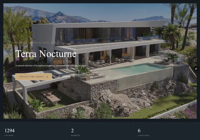 Aperçu du site — Terra Nocturne