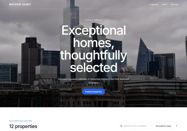Aperçu du site — Urban